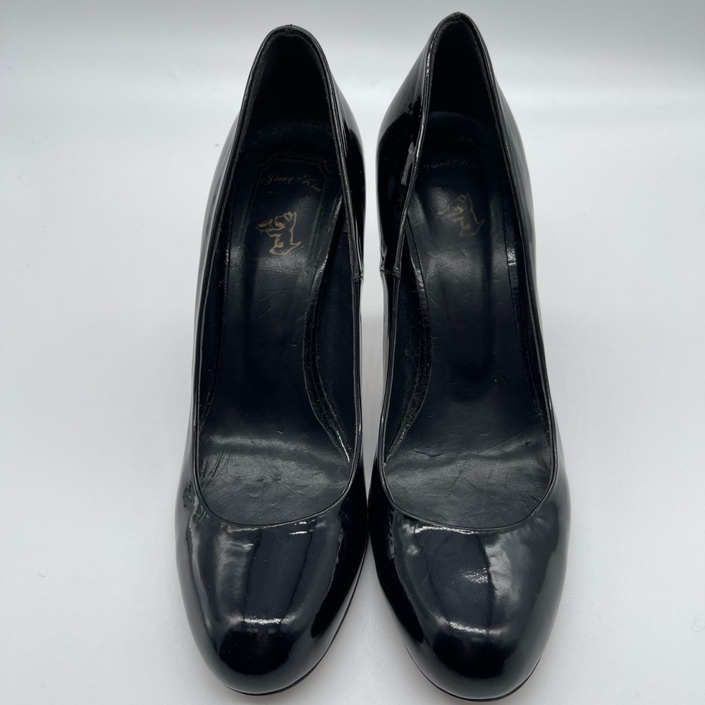 Salvatore Ferragamo Patent Leather/ Stripped Heels - Picture 2 of 8